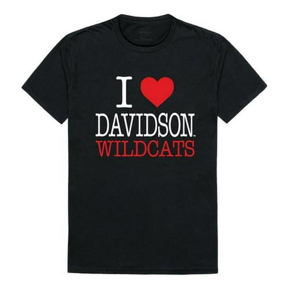 W Republic Products 551-288-BLK-05 Davidson College I Love T-Shirt, Black - 2XL