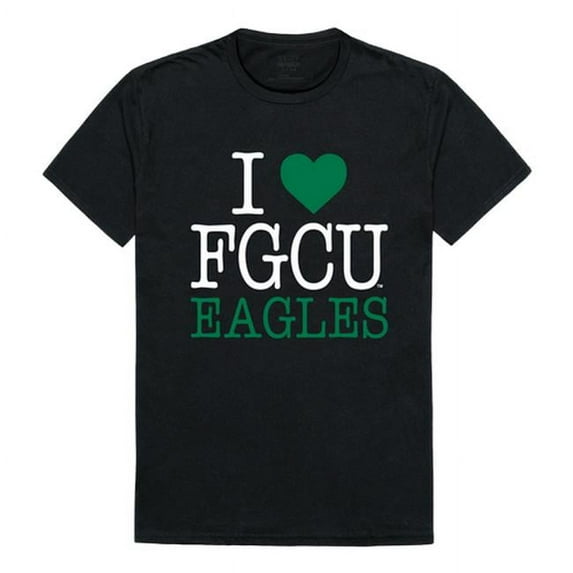 W Republic Products 551-303-BLK-03 Florida Gulf Coast University I Love T-Shirt, Black - Large