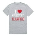 thumbnail image 1 of W Republic Products 551-310-HGY-04 University of Hartford I Love T-Shirt, Heather Grey - Extra Large, 1 of 2