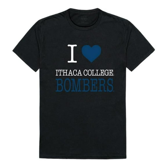 W Republic Products 551-316-BLK-04 Ithaca College I Love T-Shirt, Black - Extra Large