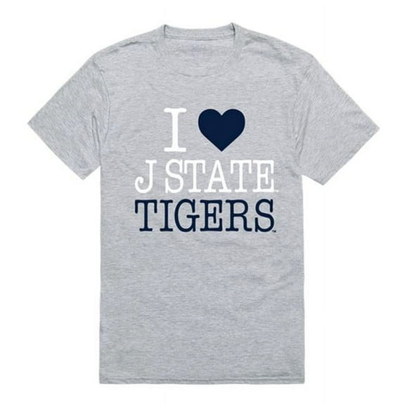 W Republic Products 551-317-HGY-01 Jackson State University I Love T-Shirt, Heather Grey - Small