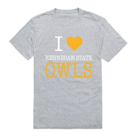 W Republic Products 551-320-HGY-01 Kennesaw State University I Love T-Shirt, Heather Grey - Small
