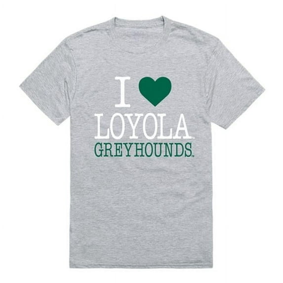 W Republic Products 551-332-HGY-05 Loyola University Maryland I Love T-Shirt, Heather Grey - 2XL