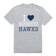 thumbnail image 1 of W Republic Products 551-345-HGY-04 Monmouth University I Love T-Shirt, Heather Grey - Extra Large, 1 of 2
