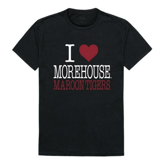 W Republic Products 551-346-BLK-02 Morehouse College I Love T-Shirt, Black - Medium