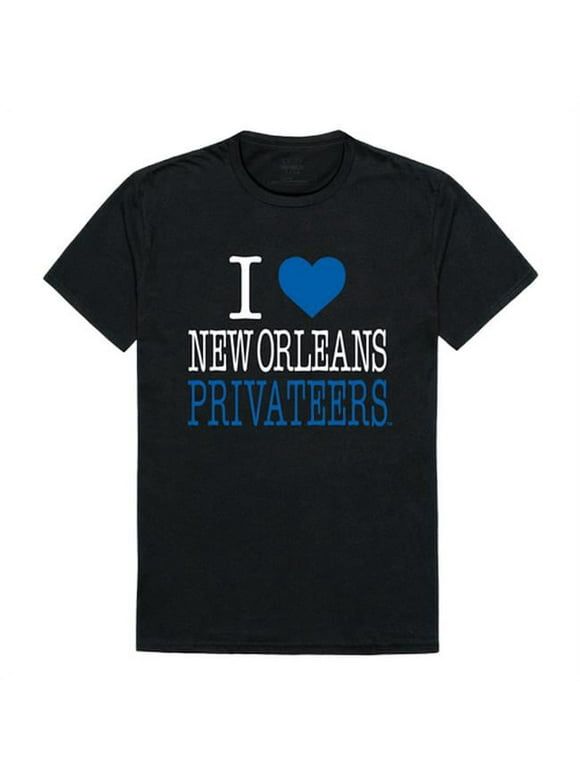 W Republic Products 551-349-BLK-01 University of New Orleans I Love T-Shirt, Black - Small