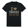 thumbnail image 1 of W Republic Products 551-352-BLK-02 University of North Carolina at Pembroke I Love T-Shirt, Black - Medium, 1 of 2