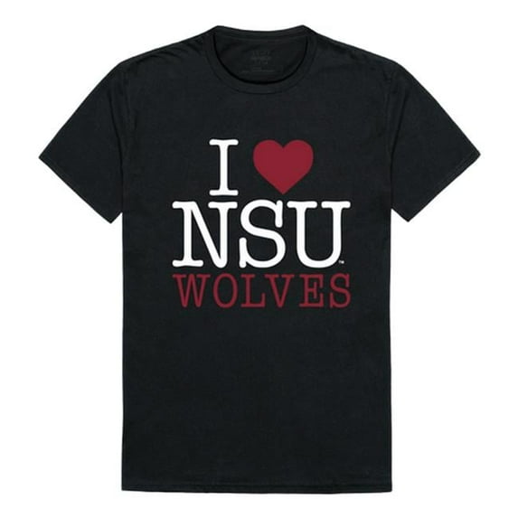 W Republic Products 551-355-BLK-02 Northern State University Foundation I Love T-Shirt, Black - Medium