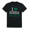 thumbnail image 1 of W Republic Products 551-379-BLK-03 Siena College I Love T-Shirt, Black - Large, 1 of 2