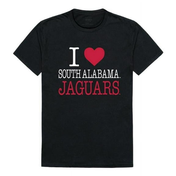 W Republic Products 551-382-BLK-01 University of South Alabama I Love T-Shirt, Black - Small