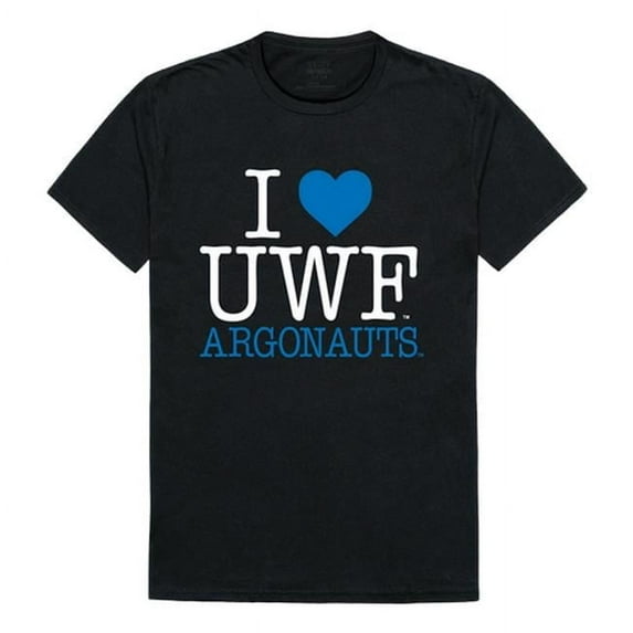 W Republic Products 551-402-BLK-03 University of West Florida I Love T-Shirt, Black - Large
