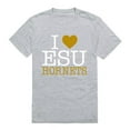 thumbnail image 1 of W Republic Products 551-423-HGY-01 Emporia State University I Love T-Shirt, Heather Grey - Small, 1 of 2