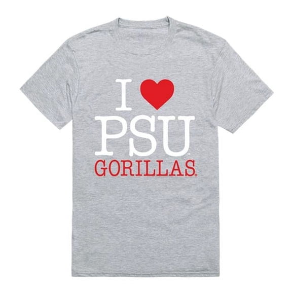 W Republic Products 551-427-HGY-02 Pittsburg State University I Love T-Shirt, Heather Grey - Medium