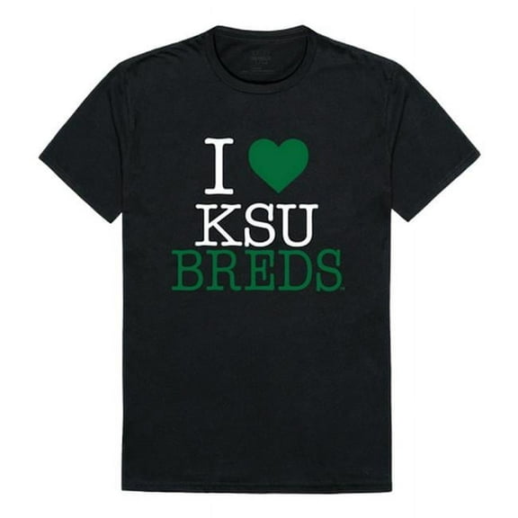 W Republic Products 551-432-BLK-02 Kentucky State University I Love T-Shirt, Black - Medium