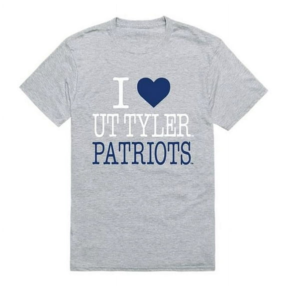 W Republic Products 551-436-HGY-03 University of Texas at Tyler I Love T-Shirt, Heather Grey - Large