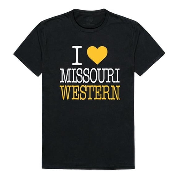 W Republic Products 551-439-BLK-03 Missouri Western State University I Love T-Shirt, Black - Large