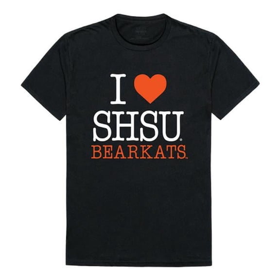 W Republic Products 551-441-BLK-03 Sam Houston State University I Love T-Shirt, Black - Large