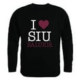 thumbnail image 1 of W Republic Products 552-234-BLK-01 Southern Illinois University I Love Crewneck T-Shirt, Black - Small, 1 of 1