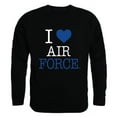 thumbnail image 1 of W Republic Products 552-242-BLK-02 USAFA I Love Crewneck T-Shirt, Black - Medium, 1 of 1