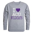 thumbnail image 1 of W Republic Products 552-257-HGY-04 Abilene Christian University I Love Crewneck T-Shirt, Heather Grey - Extra Large, 1 of 1