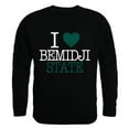 thumbnail image 1 of W Republic Products 552-266-BLK-04 Bemidji State University I Love Crewneck T-Shirt, Black - Extra Large, 1 of 1