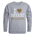 thumbnail image 1 of W Republic Products 552-272-HGY-01 Bryant University I Love Crewneck T-Shirt, Heather Grey - Small, 1 of 1