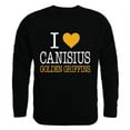 thumbnail image 1 of W Republic Products 552-277-BLK-01 Canisius College I Love Crewneck T-Shirt, Black - Small, 1 of 1