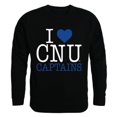 thumbnail image 1 of W Republic Products 552-279-BLK-05 Christopher Newport University I Love Crewneck T-Shirt, Black - 2XL, 1 of 1