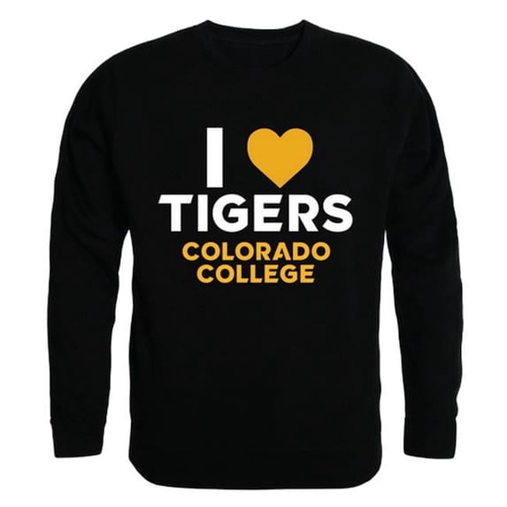 W Republic Products 552-285-BLK-03 Colorado College I Love Crewneck T-Shirt, Black - Large