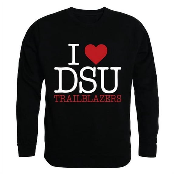 W Republic Products 552-291-BLK-01 Dixie State University I Love Crewneck T-Shirt, Black - Small