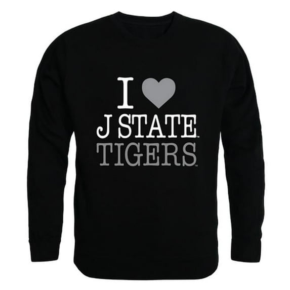 W Republic Products 552-317-BLK-01 Jackson State University I Love Crewneck T-Shirt, Black - Small