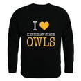 thumbnail image 1 of W Republic Products 552-320-BLK-02 Kennesaw State University I Love Crewneck T-Shirt, Black - Medium, 1 of 1