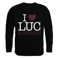 thumbnail image 1 of W Republic Products 552-333-BLK-05 Loyola University Chicago I Love Crewneck T-Shirt, Black - 2XL, 1 of 1