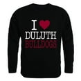 thumbnail image 1 of W Republic Products 552-344-BLK-03 University of Minnesota Duluth I Love Crewneck T-Shirt, Black - Large, 1 of 1