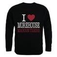 thumbnail image 1 of W Republic Products 552-346-BLK-04 Morehouse College I Love Crewneck T-Shirt, Black - Extra Large, 1 of 1