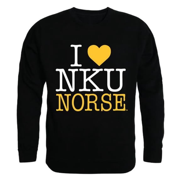 W Republic Products 552-356-BLK-01 Northern Kentucky University I Love Crewneck T-Shirt, Black - Small