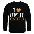 thumbnail image 1 of W Republic Products 552-376-BLK-03 San Francisco State University I Love Crewneck T-Shirt, Black - Large, 1 of 1