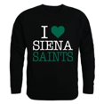 thumbnail image 1 of W Republic Products 552-379-BLK-01 Siena College I Love Crewneck T-Shirt, Black - Small, 1 of 1