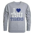 thumbnail image 1 of W Republic Products 552-390-HGY-01 Tennessee State University I Love Crewneck T-Shirt, Heather Grey - Small, 1 of 1