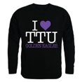 thumbnail image 1 of W Republic Products 552-391-BLK-02 Tennessee Tech University I Love Crewneck T-Shirt, Black - Medium, 1 of 1