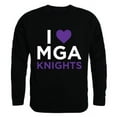 thumbnail image 1 of W Republic Products 552-420-BLK-02 Middle Georgia State University I Love Crewneck T-Shirt, Black - Medium, 1 of 1