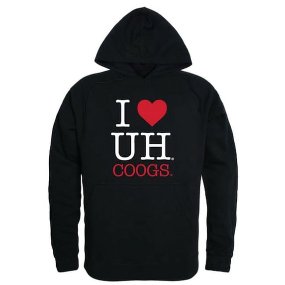 W Republic Products 553-123-BLK-05 University of Houston I Love Hoodie, Black - 2XL