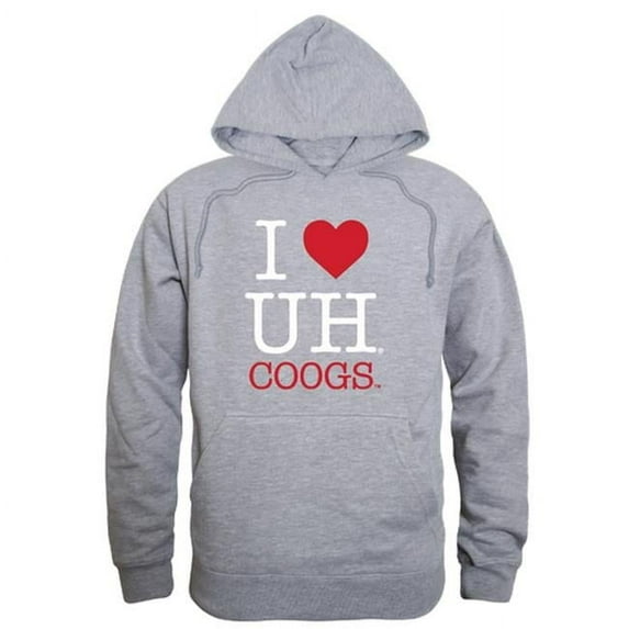W Republic Products 553-123-HGY-03 University of Houston I Love Hoodie, Heather Grey - Large