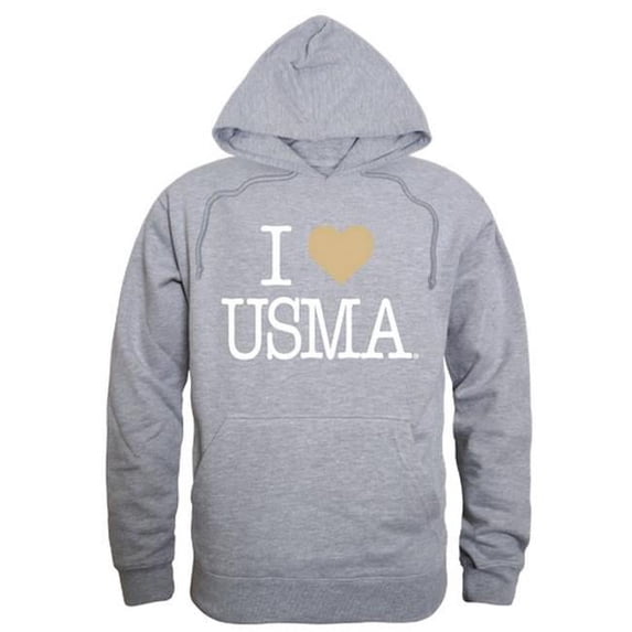 W Republic Products 553-174-HGY-03 United States Military Academy I Love Hoodie, Heather Grey - Large