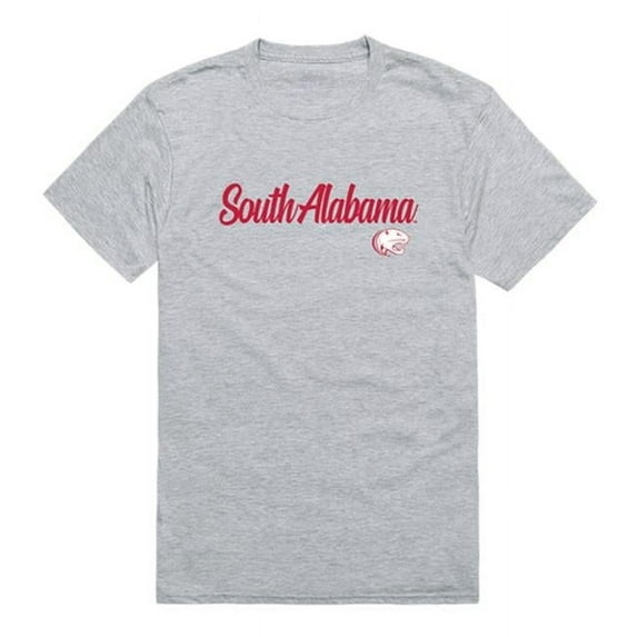 W Republic Products 554-382-HGY-04 University of South Alabama Script T-Shirt, Heather Grey - Extra Large
