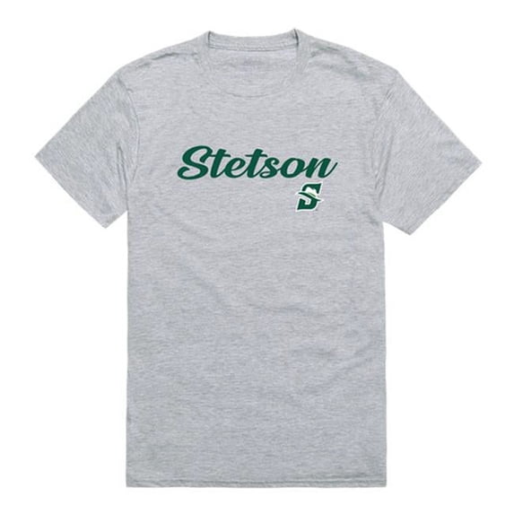 W Republic Products 554-387-HGY-04 Stetson University Script T-Shirt, Heather Grey - Extra Large