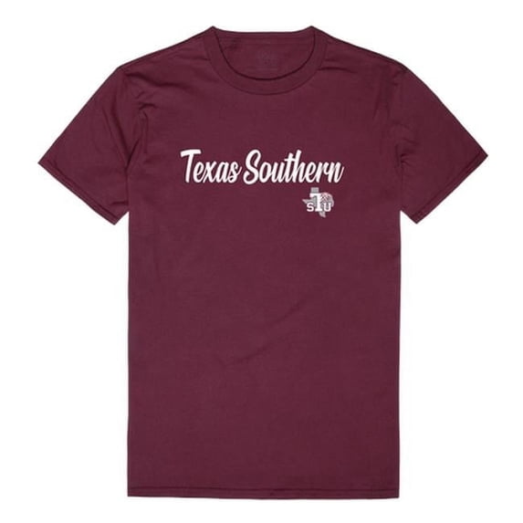 W Republic Products 554-393-MAR-05 Texas Southern University Script T-Shirt, Maroon - 2XL