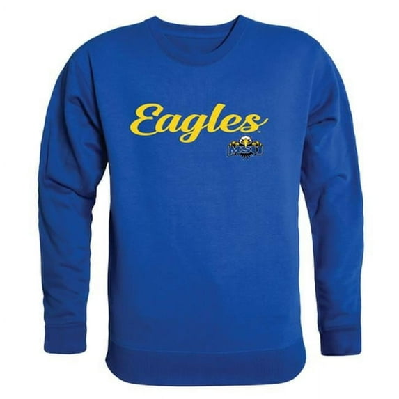 W Republic Products 556-134-RYL-01 Morehead State University Script Crewneck T-Shirt, Royal Blue - Small