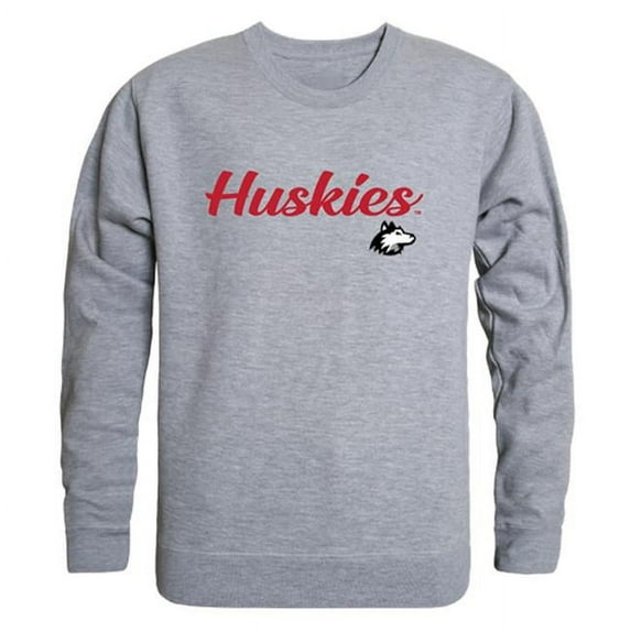 W Republic Products 556-142-HGY-01 Northern Illinois University Script Crewneck T-Shirt, Heather Grey - Small