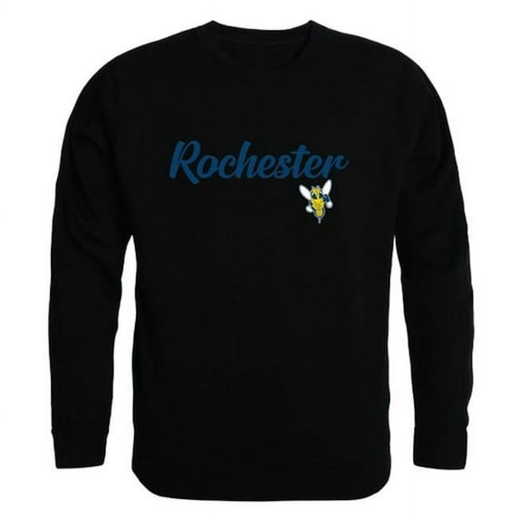 W Republic Products 556-146-BLK-02 University of Rochester Script Crewneck T-Shirt, Black - Medium
